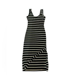 Striped Black and White Maxi Dress